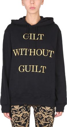 Moschino Black Logo Hood Sweatshirt