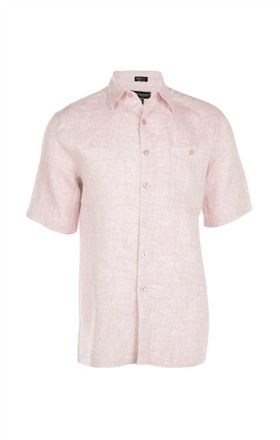 Hook & Tackle Mens Pavilion Short Sleeve Shirt In Pink Isle