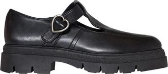 Silvian Heach Schoen met Gestructureerde Zool en Bandje - Dames - Platte Schoenen - Zwart - 37 EU - Schoenen