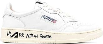 Autry Medalist Low - Dames - Sneakers - Wit - 36 EU - Katoen - Schoenen