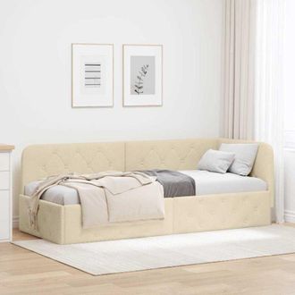 vidaXL Estructura De Cama En Esquina Verde Oscuro 80 X 200 Cm Tela