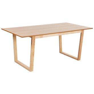 Beliani Beliani - Mesa De Comedor Dise&ntilde;o Moderno Con Base De Paneles 180 X 95 Cm Madera De Fresno Claro Camden