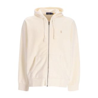 Ralph Lauren Hoodies & sweatvesten, Heren, Beige, M, Katoen, Sweat Zip