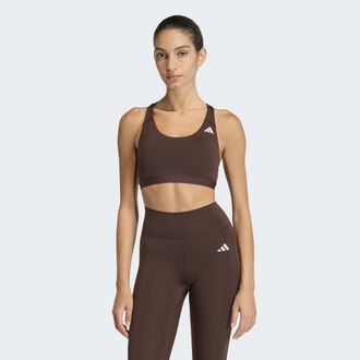 adidas Sport-BH ADIDAS PERFORMANCE OPT ESS MS BRA, Damen, Gr. XXL, N-Gr, aurora coffee, Obermaterial: 85% Polyester, 15% Elasthan, BHs Sport-BH