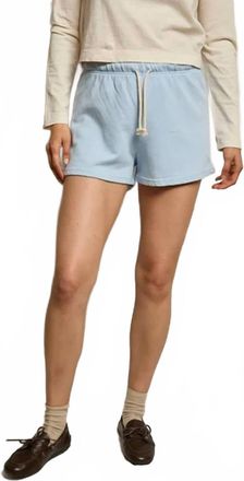 perfectwhitetee Layla French Terry Short In Powder Blue