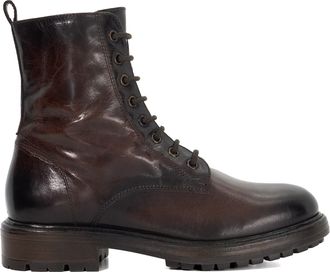 Dune London Womens Patley Leather Lace Up Ankle Boots in Brown - Size UK 4