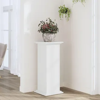 vidaXL Vidaxl - Supporto Per Piante Bianco 33x33x80 Cm In Legno Multistrato