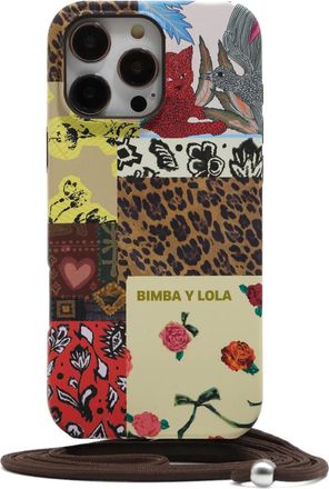 Bimba & Lola iPhone 16 Pro Max hoesje met patchwork - Bruin