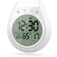 OEM Reloj Digital Impermeable Para Ducha, Temporizador De Ba&ntilde;o, Reloj Digital De Pared Para Cocina, Pantalla Lcd, Formato De 12/24 Horas