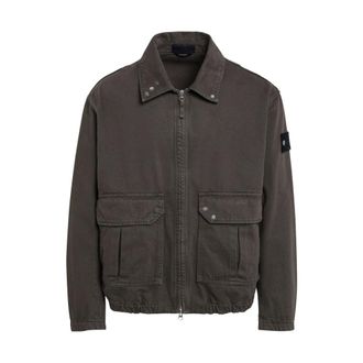 Stone Island Light Jackets, male, Gray, Size: XL Jacket