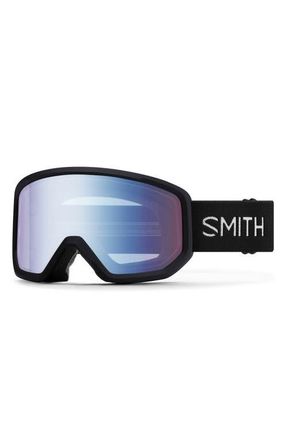 Smith Transfer Snow Goggles in Black /Blue Sensor Mirror at Nordstrom