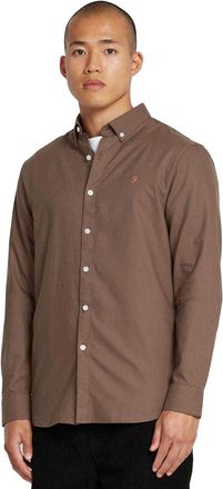 Farah Heren Brewer Slim Shirt (Grijs)