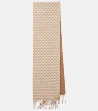 Prada Symbole wool and cashmere scarf