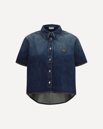 Loewe Short sleeve denim Trapeze Shirt Female 38