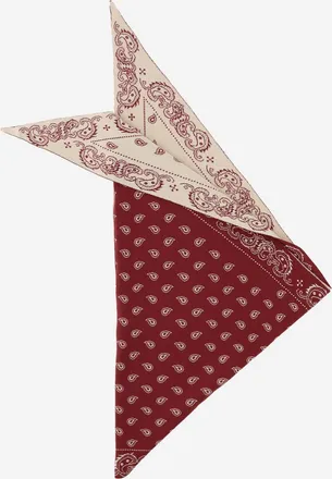 Guest In Residence Womens Scarf Wild Rag Cotton-Silk Red Scarfs