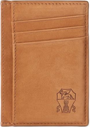 Brunello Cucinelli Portacarte goffrato in pelle - Marrone