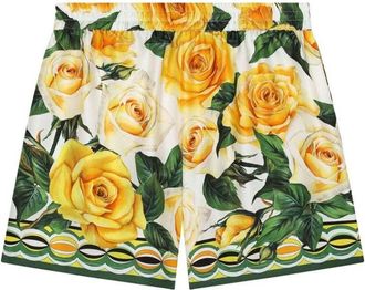 Dolce & Gabbana Silk Shorts - White