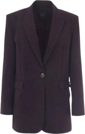 Pinko Pinko - Jassen > Blazers - Dames - Blazers - Paars - L - Leer - Jassen