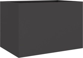 vidaXL Planter Black 62x47x46 cm Steel vidaXL