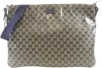 Gucci Pre-owned Cross Body Bags, male, Blue, Size: ONE SIZE Pre-owned Vintage Shoulder Bag