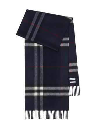 Burberry checked cashmere scarf - unisex - Cashmere - OS - Blue