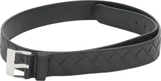 Bottega Veneta Watch Buckle Riem - Heren - Riemen - Zwart - 110 CM - Leer - Accessoires