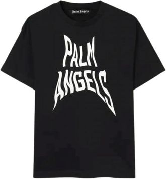Palm Angels Tops, Heren, Zwart, XL, Palm Angels - Tops > T-shirts