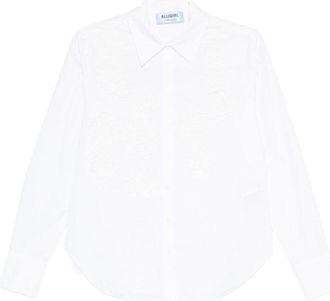 Blugirl Classic Button-Down Shirt With Delicate Floral Embroidery