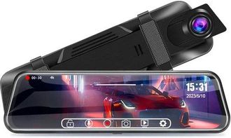 OEM Espejo Retrovisor Digital Con Dvr Integrado, C&aacute;mara De Salpicadero Y C&aacute;mara De Marcha Atr&aacute;s - Pantalla T&aacute;ctil De 10