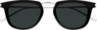 Saint Laurent Vierkante brilmonturen met hoekdetail - unisex - Zonnebrillen - Zwart - ONE Size - Accessoires