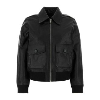 A.P.C. Gaelle Jas - Dames - Leren en Su&egrave;de Jassen - Zwart - S - Leer - Jassen