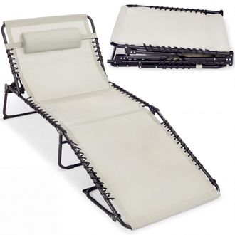 Best Choice Products Extra Wide Patio Chaise Lounge Chair, Portable Folding Recliner w/ 8 Positions