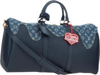 Louis Vuitton Pre-owned Vintage Boston Bag - Dames - Vintage Weekendtas - Blauw - ONE Size - Vintage