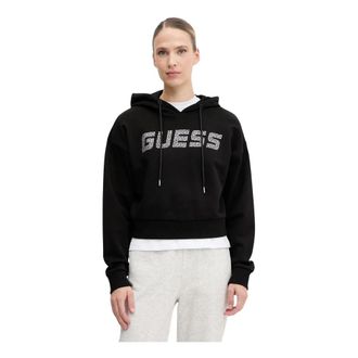 Guess Primula Hoodie - Dames - Hoodies - Zwart - S - Katoen - Hoodies & sweatvesten