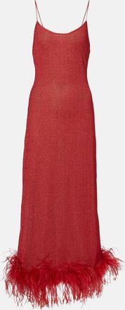Os&eacute;ree Os&eacute;ree Lumi&egrave;re Plumage maxi dress
