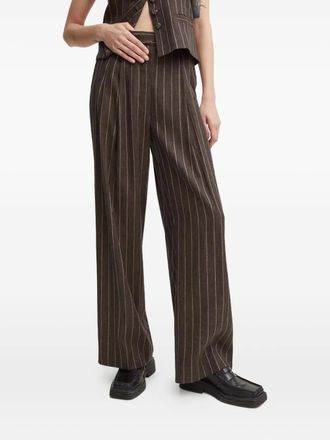 Day Birger Et Mikkelsen striped high-waisted trousers - women - Fabric - 34 - Brown