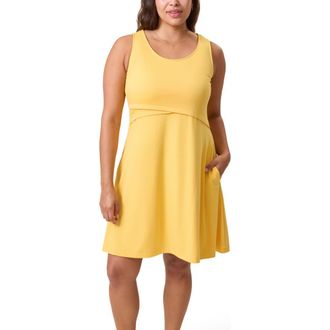 Kindred Bravely Penelope Crossover Nursing Dress in Citrus Yellow at Nordstrom, Size X-Small