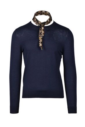 Wild Cashmere Silk and Cashmere Sweater - Blue