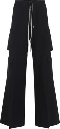Rick Owens Pantaloni Double Cargo Jumbo Belas - Nero