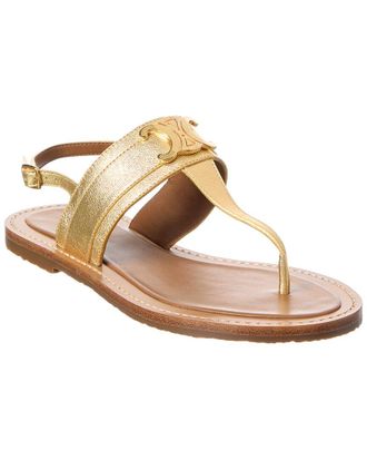 Celine Celine Triomphe Leather Sandal