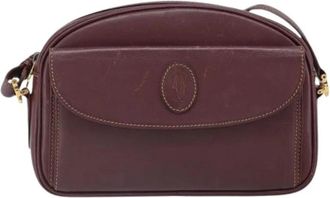 Cartier Pre-owned Cross Body Bags, female, Red, Size: ONE SIZE Pre-owned Leather Crossbody Bag