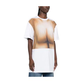 Jean Paul Gaultier Dames, Tops, Wit, Maat: S Katoen