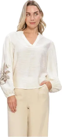 Ydence Ydence, Dames, Blouses & Shirts, Beige, Maat: S