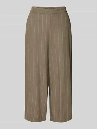 Vero Moda Regular Fit Culotte aus Viskose-Leinen-Mix Modell MINDY in Oliv, Gr&ouml;&szlig;e 36