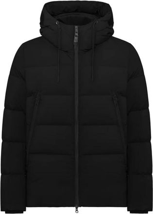 Duno Piumino van bi-stretch technische stof met capuchon - Heren - Winterjassen - Zwart - XL - Jassen