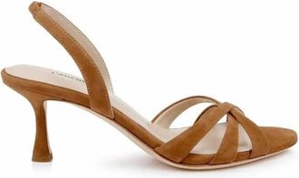 L'agence Womens Colwill Slingback Sandals In Sand Suede