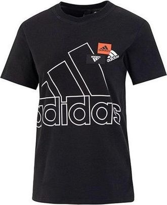adidas (WMNS) adidas Brd T-Shirt Asia Sizing Black White HM5286