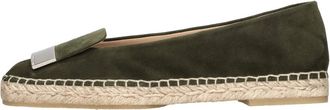 Sergio Rossi SR1 Espadrillas - Dames - Espadrilles - Groen - 37 EU - Leer - Schoenen