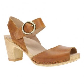 Dansko Womens Tamra Sandal In Tan Pull Up