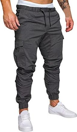 Aotoyou Pantalon De Travail Homme Cargo Avec Poches Taille Elastique Séchage Rapide Army Vert L